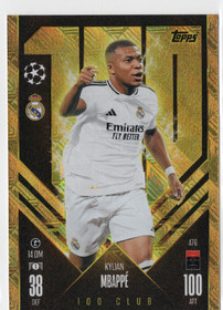 2024-25 Topps Match Attax UEFA Club Competitions #476 Kylian Mbappe 100C