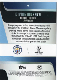2025-26 Topps UEFA Club Competitions #49 Divine Mukasa RC