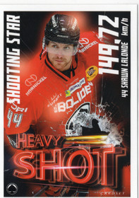 2021-22 Cardset Finland Shooting Star / Heavy Shot #HS15 Shawn Lalonde