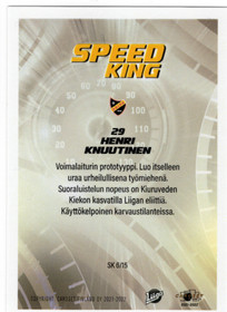2021-22 Cardset Finland Speed King #SK6 Henri Knuutinen