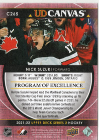 2021-22 Upper Deck UD Canvas #C265 Nick Suzuki POE