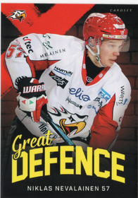 2018-19 Cardset Finland Great Defence #GD12 Niklas Nevalainen
