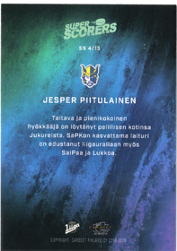 2018-19 Cardset Finland Super Scorers #SS4 Jesper Piitulainen