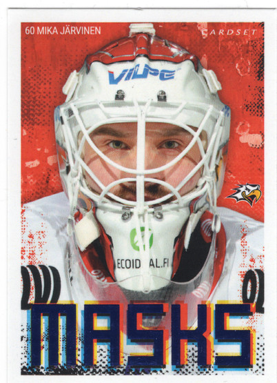 2019-20 Cardset Finland Masks Blue #8 Mika Järvinen SN999