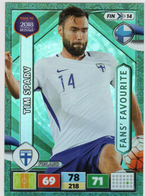 2017 Panini Adrenalyn XL Road to FIFA World Cup #FIN14 Tim Sparv FF