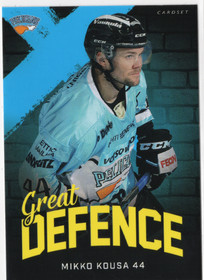 2018-19 Cardset Finland Great Defence #GD10 Mikko Kousa