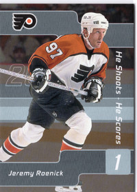 2001-02 Be a Player Signature Series He Shoots He Scores Points #NNO Jeremy Roenick 1PT