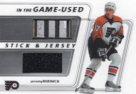2002-03 In The Game Used  Stick & Jersey #SJ14 Jeremy Roenick MEM, PR75