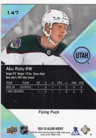 2024-25 Upper Deck Allure Flying Puck #147 Aku Raty