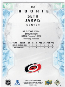 2021-22 Upper Deck Ice #150 Seth Jarvis ROO