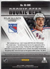 2013-14 Panini Rookie Anthology Titanium Update Rookie Gear #RGDMI Dylan McIlrath MEM
