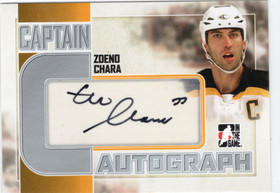 2011-12 In The Game Captain C Autographs Silver #AZC Zdeno Chara AU, SP