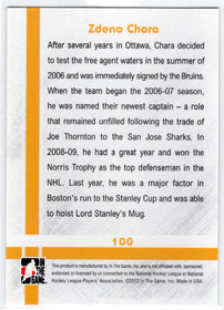 2011-12 In The Game Captain C Gold #100 Zdeno Chara PR50