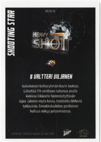 2021-22 Cardset Finland Shooting Star / Heavy Shot #HS12 Valtteri Viljanen