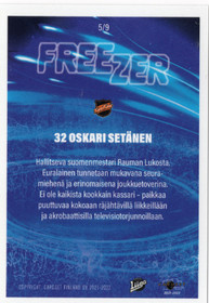 2021-22 Cardset Finland Freezer #5 Oskari Setänen