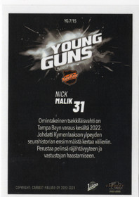 2022-23 Cardset Finland Young Guns #YG7 Nick Malik
