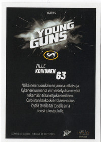 2022-23 Cardset Finland Young Guns #YG8 Ville Koivunen