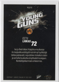 2022-23 Cardset Finland Young Guns #YG2 Eetu Liukas
