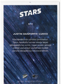 2019-20 Cardset Finland Stars #9 Justin Danforth