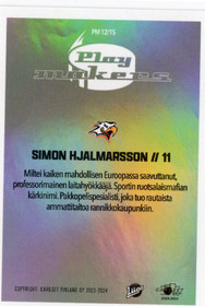 2023-24 Cardset Finland Play Makers #PM12 Simon Hjalmarsson