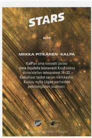 2019-20 Cardset Finland Stars #6 Miikka Pitkänen