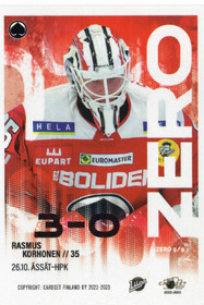 2022-23 Cardset Finland Zero #ZERO9 Lassi Lehtinen / Rasmus Korhonen