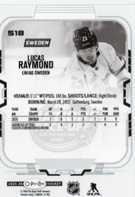 2025-26 O-Pee-Chee #518 Lucas Raymond FNFO
