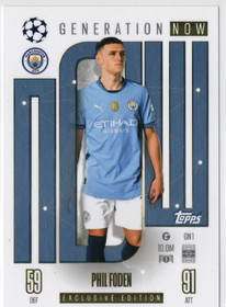 2024-25 Topps Match Attax UEFA Club Competitions Generation Now #GN1 Phil Foden