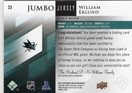 2024-25 Upper Deck Ultimate Collection Jumbo Jersey #23 William Eklund MEM, SN199