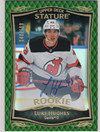 2024-25 Upper Deck Stature 2023-24 Upper Deck Stature Auto Green #34 Luke Hughes ROO, AU, SN199