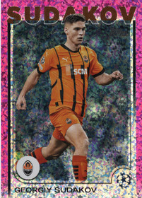 2024-25 Topps UEFA Club Competitions Pink Sparkle Foil #119 Georgiy Sudakov