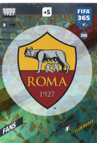 2017-18 Panini Adrenalyn XL FIFA 365 #208 AS Roma Team Badge