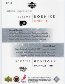 2002-03 Upper Deck Artistic Impressions Common Ground #CG17 Jeremy Roenick / Scottie Upshall