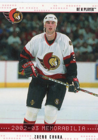 2002-03 Be a Player Memorabilia Ruby #130 Zdeno Chara SN200
