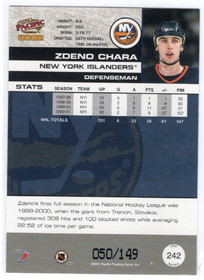2001-02 Pacific Retail LTD #242 Zdeno Chara SN149