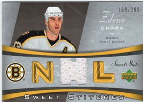 2006-07 Upper Deck Sweet Shot Sweet Stitches #SSZC Zdeno Chara MEM, SN200