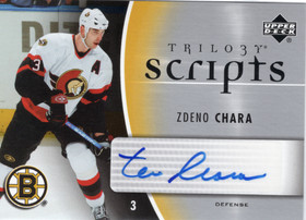 2006-07 Upper Deck Trilogy Scripts #TSZC Zdeno Chara AU