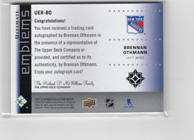 2024-25 Upper Deck Ultimate Collection Ultimate Emblems Auto Rookies #UERBO Brennan Othmann AU