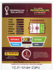 2022 Panini Adrenalyn XL FIFA World Cup Premium Gold Limited Edition #NNO Lionel Messi