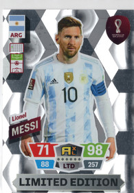 2022 Panini Adrenalyn XL FIFA World Cup Limited Edition #NNO Lionel Messi