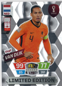 2022 Panini Adrenalyn XL FIFA World Cup Limited Edition #NNO Virgil Van Dijk