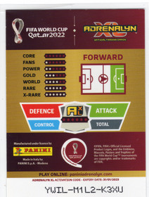 2022 Panini Adrenalyn XL FIFA World Cup Limited Edition #NNO Lautaro Martinez