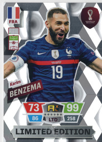 2022 Panini Adrenalyn XL FIFA World Cup Limited Edition #NNO Karim Benzema