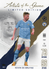 2023-24 Topps Match Attax UEFA Club Competitions Artists of the Game Limited Edition #AG6 Kevin De Bruyne