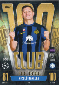 2023-24 Topps Match Attax UEFA Club Competitions #486 Nicolo Barella 100C