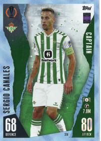 2023-24 Topps Match Attax UEFA Club Competitions Crystal #314 Sergio Canales CAPT