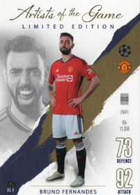 2023-24 Topps Match Attax UEFA Club Competitions Artists of the Game Limited Edition #AG8 Bruno Fernandes
