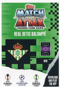 2023-24 Topps Match Attax UEFA Club Competitions Crystal #314 Sergio Canales CAPT