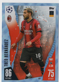 2023-24 Topps Match Attax UEFA Club Competitions Crystal #345 Theo Hernandez