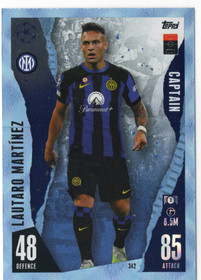 2023-24 Topps Match Attax UEFA Club Competitions Crystal #342 Lautaro Martinez CAPT
